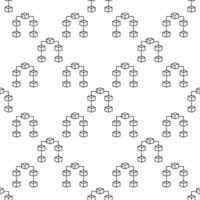 Blockchain outline minimal seamless pattern. Block Chain background vector