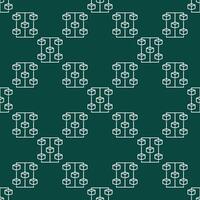 Blockchain line seamless pattern. Block chain network minimal background vector
