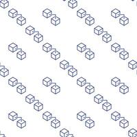 Two Connected Blocks - Blockchain Technology linear seamless pattern vector
