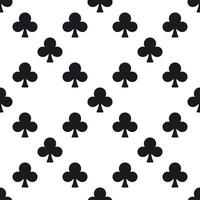 Clubs Card Suit solid minimal seamless pattern or background vector