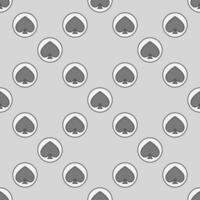 Circle with Spades Card Suit colored seamless pattern vector