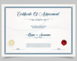 Elegant certificate template with classic vintage frame pattern stock illustration vector