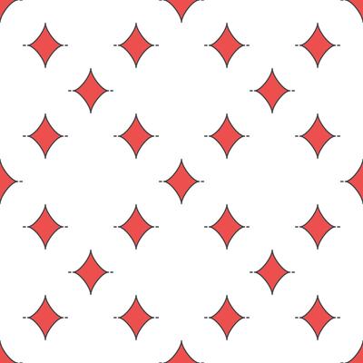 Diamonds Playing Card Suit minimal colored seamless pattern