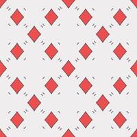 Diamonds Card Suit simple colored seamless pattern or background vector