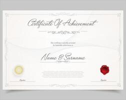 Elegant certificate or diploma template with classic vintage frame pattern stock illustration vector