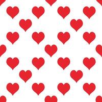 Hearts Playing Card Suit red solid minimal seamless pattern or background vector