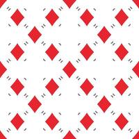 Diamonds Playing Card Suit simple red solid seamless pattern vector