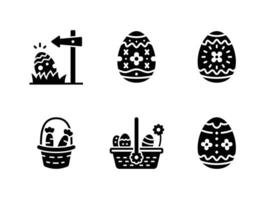 Egg hunt, Decorative Egg, Bucket Carrot Solid Icons vector