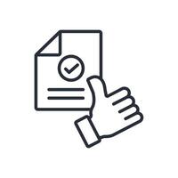 approve icons isolated on White Background. Flat style design vector