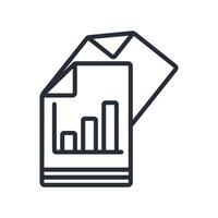data case study icons isolated on White Background. Flat style design vector