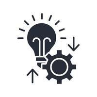 implementation icons isolated on White Background. Flat vector