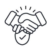 Trust icons isolated on vector