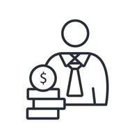 investor icons isolated on White Background. Flat style design vector