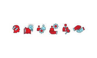 Onboarding icons set isolated on colours vector