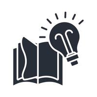 knowledge icons isolated on White Background. Flat vector