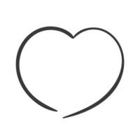 Heart black shape vector