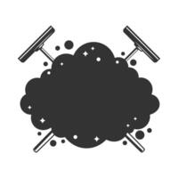 Soap foam with mops vector