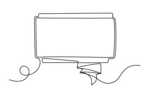 Banner continuous line drawing vector