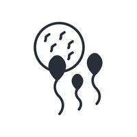 Sperm icon. Editable stroke.linear style sign for use web design,logo.Symbol illustration. vector