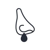 Nose icon. Editable stroke.linear style sign for use web design,logo.Symbol illustration. vector