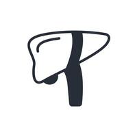 liver icon. Editable stroke.linear style sign for use web design,logo.Symbol illustration. vector