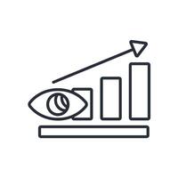 Predictive analytics icon.Editable stroke.linear vector