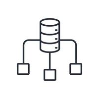 Integration icon.Editable stroke.linear style sign for use web design vector