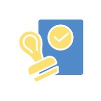 rubber stamp icon. Editable stroke.linear style sign for use web design,logo.Symbol illustration. vector