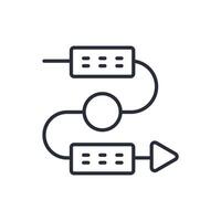 Workflow icon.Editable stroke.linear style sign for use web design,logo.Symbol illustration. vector