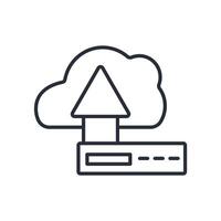 hosting icon.Editable stroke.linear style sign for use web design,logo.Symbol illustration. vector