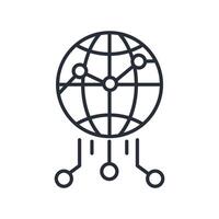 network icon.Editable stroke.linear style sign for use web design,logo.Symbol illustration. vector