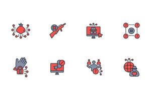 Dark web icon colours vector