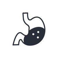 stomach icon. Editable stroke.linear style sign for use web design,logo.Symbol illustration. vector