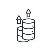 data processing icon.Editable stroke.linear style sign for use web design,logo.Symbol illustration. vector