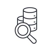 search data icon.Editable stroke.linear style sign for use web design,logo.Symbol illustration. vector