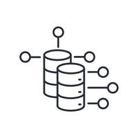 Big data icon.Editable stroke.linear style sign for use web design,logo.Symbol illustration. vector