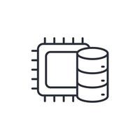 machine learning icon.Editable stroke.linear style sign for use web design,logo.Symbol illustration. vector