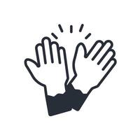 Hand icon. Editable stroke.linear style sign for use web design,logo.Symbol illustration. vector