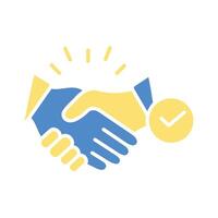 Handshake icon. Editable stroke.linear style sign for use web design,logo.Symbol illustration. vector