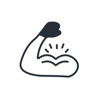 muscle icon. Editable stroke.linear style sign for use web design,logo.Symbol illustration. vector