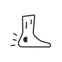 foot icon. Editable stroke.linear style sign for use web design,logo.Symbol illustration. vector