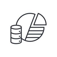 Pie Chart icon.Editable stroke.linear style sign for use web design,logo.Symbol illustration. vector