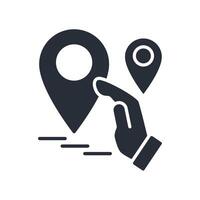 map point flat icons vector