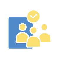 team approvals icon. Editable stroke.linear style sign for use web design,logo.Symbol illustration. vector