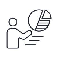 data analyst icon.Editable stroke.linear style sign for use web design,logo.Symbol illustration. vector
