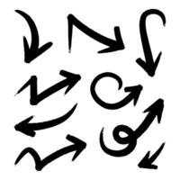 Collection of uniquely styled arrows on a plain white background vector