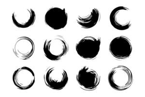A collection of brushes with various UNIQUE AND MODERN shapes on a white background vector