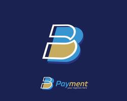modern and simple letter b payment symbol vector