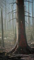 Devastated Forest Filled With Dead Trees video