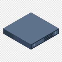 Isometric server Server racks. Server boxes isolated. Network server room. Computer network technology. illustration vector